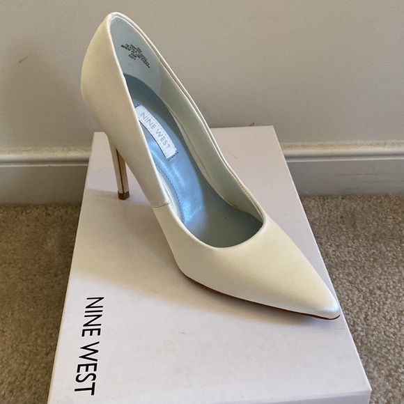 Nine West Shoes - Nine West Fresh Ivory Satin Wedding Shoes